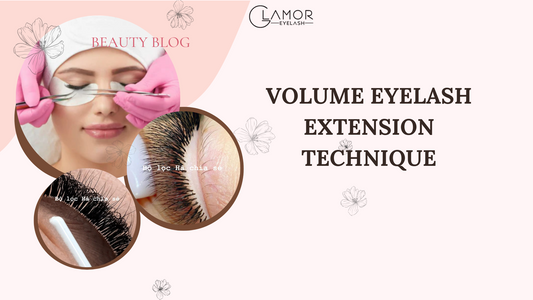 Volume eyelash extension technique