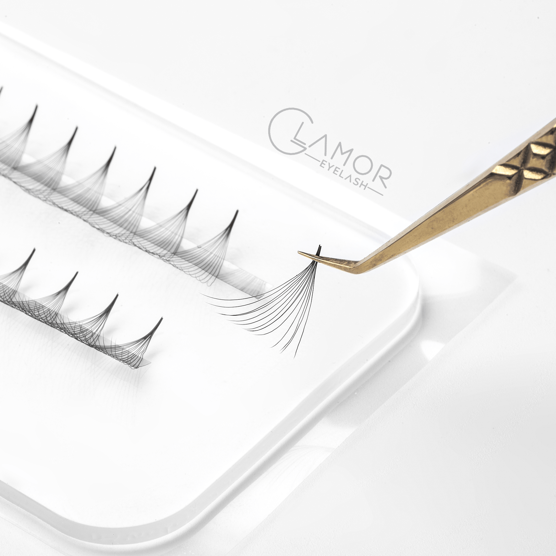 14D Ultra-speed Promade 1000 fans Paper box GLAMOREYELASH Promade Natural Fans Eyelashes Extensions | Handmade Individual Lashes 0.03mm of Mink Lashes - GlamorEyelash