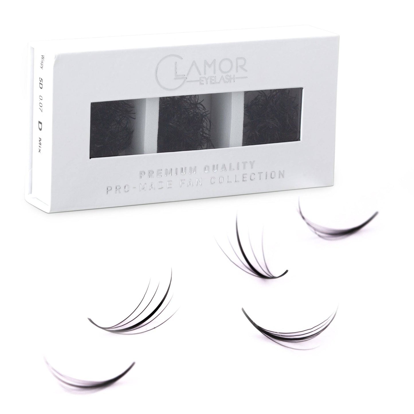 5D Loose Wispy Mix 3IN1 GLAMOREYELASH 750 FANS 0.07 | Promade Fans Natural Eyelashes Extensions  Handmade Lashes Mink Lashes Fluffy Eyelash Cluster - GlamorEyelash