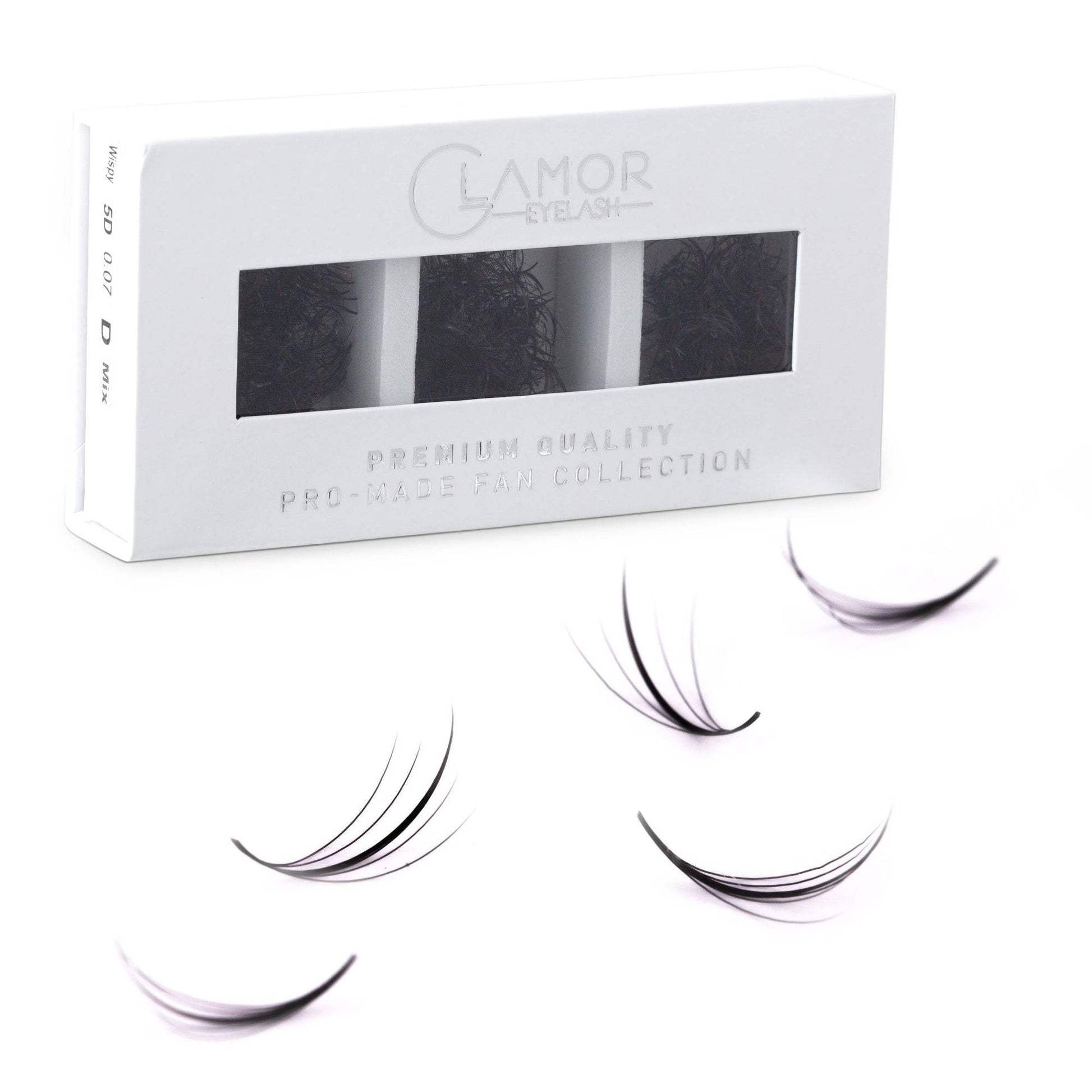 5D Loose Wispy Mix 3IN1 GLAMOREYELASH 750 FANS 0.07 | Promade Fans Natural Eyelashes Extensions  Handmade Lashes Mink Lashes Fluffy Eyelash Cluster - GlamorEyelash