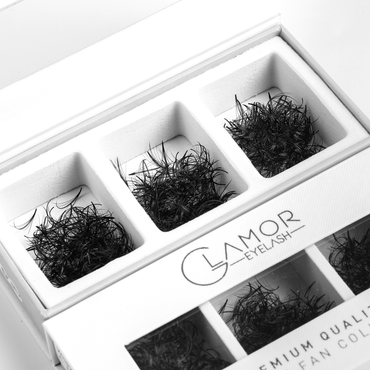 7D Loose Wispy Mix 3IN1  GLAMOREYELASH 750 FANS 0.07 | Promade Fans Natural Eyelashes Extensions  Handmade Lashes Mink Lashes Fluffy Eyelash Cluster - GlamorEyelash