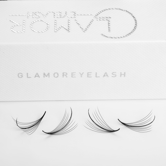 9D Loose Wispy Mix 3IN1  GLAMOREYELASH 750 FANS 0.05 | Promade Fans Natural Eyelashes Extensions  Handmade Lashes Mink Lashes Fluffy Eyelash Cluster - GlamorEyelash