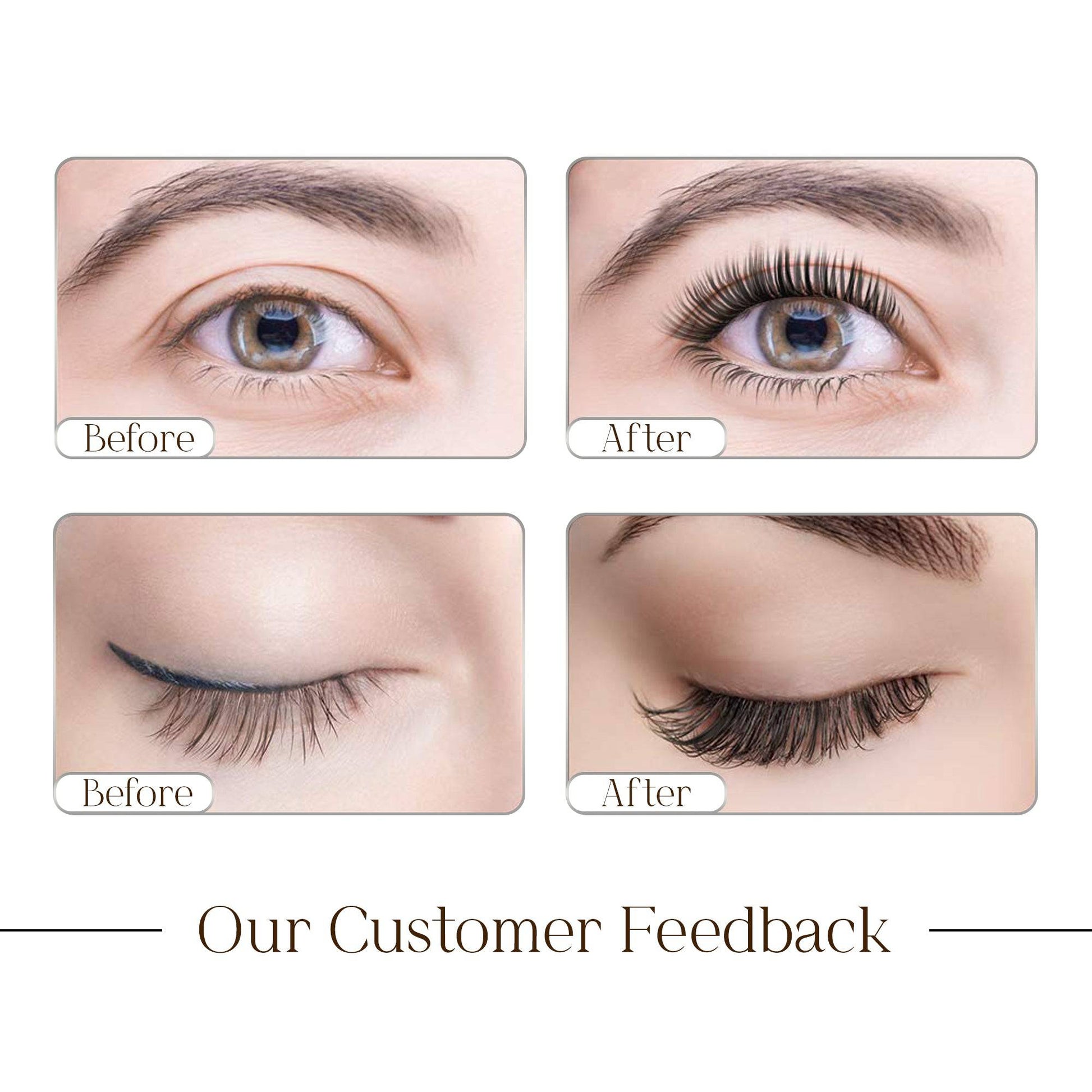 Wispy 5D GLAMOREYELASH 500 FANS Ultra Speed Promade Fans | Natural Wispy Eyelashes Extensions | Handmade Individual Lashes Extension with 0.07mm of Mink Lashes - GlamorEyelash