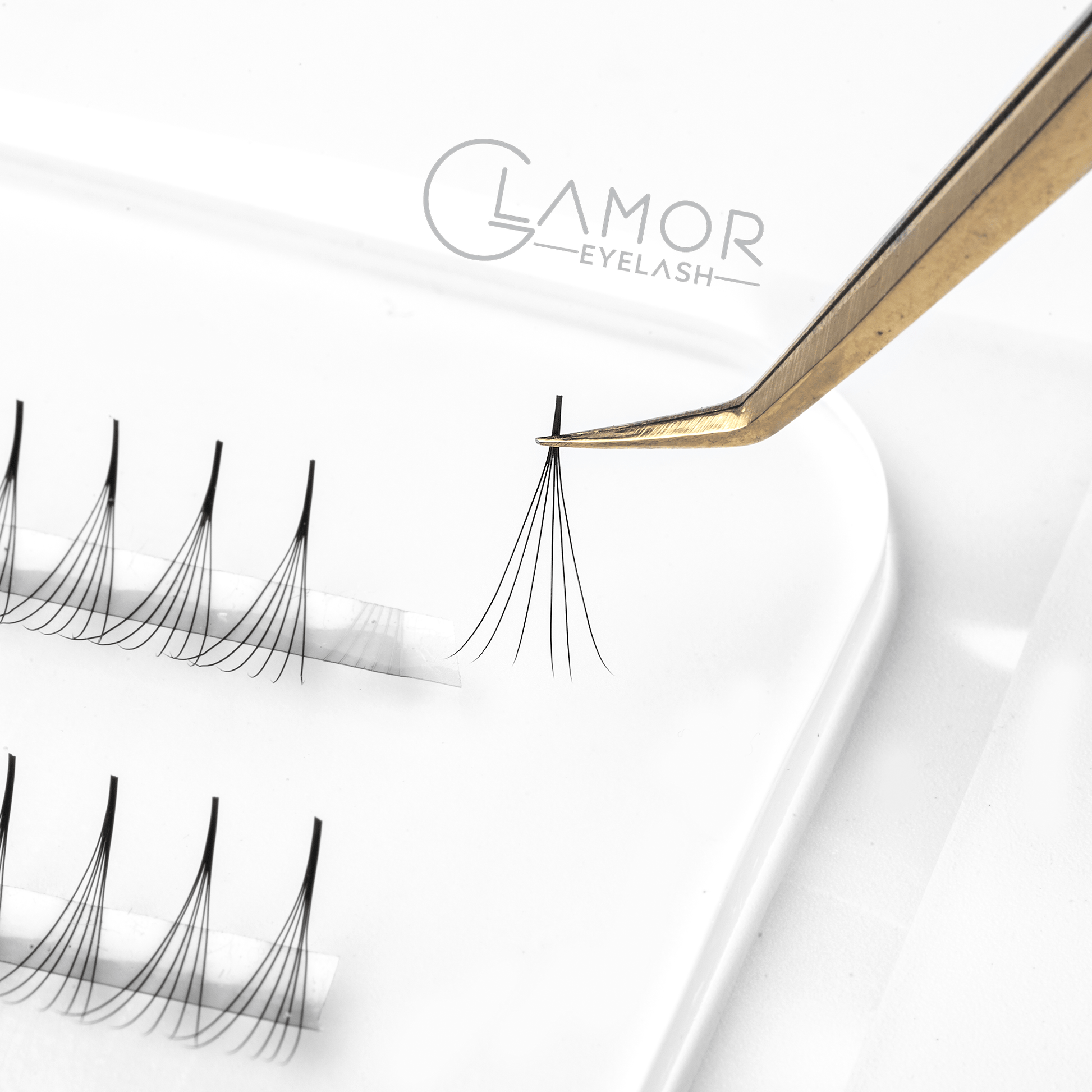 6D Ultra-speed Promade fans GLAMOREYELASH 500 FANS Promade Natural Fans Eyelashes Extensions | Handmade Individual Lashes 0.07mm of Mink Lashes - GlamorEyelash