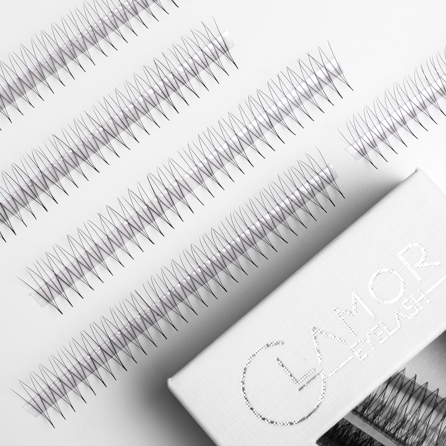 3D Ultra-speed Promade 1000 fans Paper box GLAMOREYELASH Promade Natural Fans Eyelashes Extensions | Handmade Individual Lashes 0.07mm of Mink Lashes - GlamorEyelash