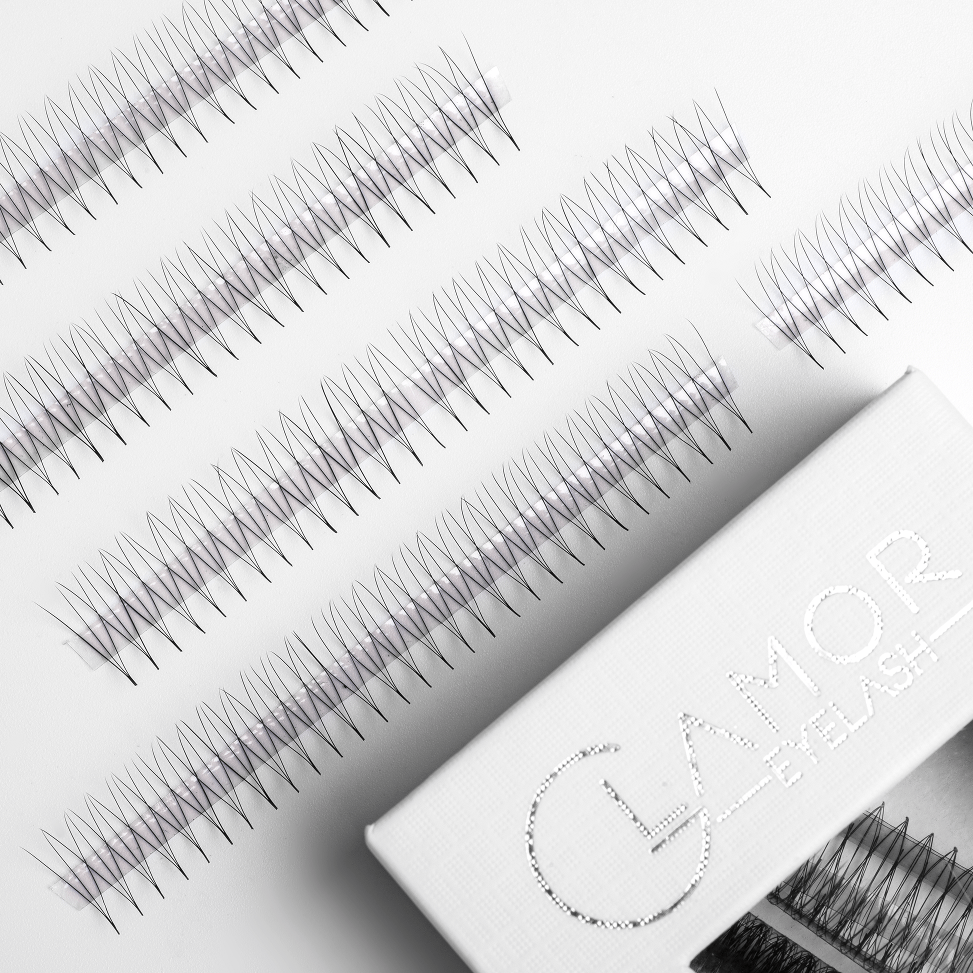 3D Ultra-speed Promade 1000 fans Paper box GLAMOREYELASH Promade Natural Fans Eyelashes Extensions | Handmade Individual Lashes 0.07mm of Mink Lashes - GlamorEyelash