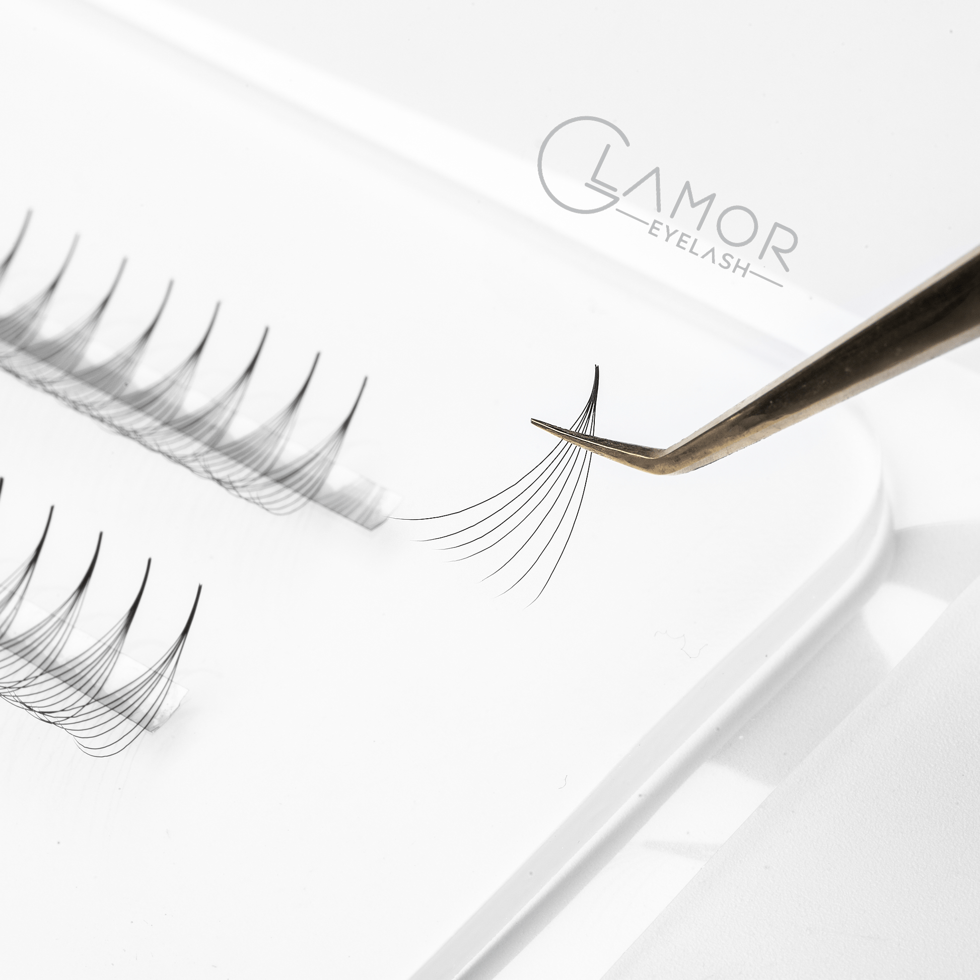 7D Ultra-speed Promade 1000 fans Paper box GLAMOREYELASH Promade Natural Fans Eyelashes Extensions | Handmade Individual Lashes 0.05mm of Mink Lashes - GlamorEyelash