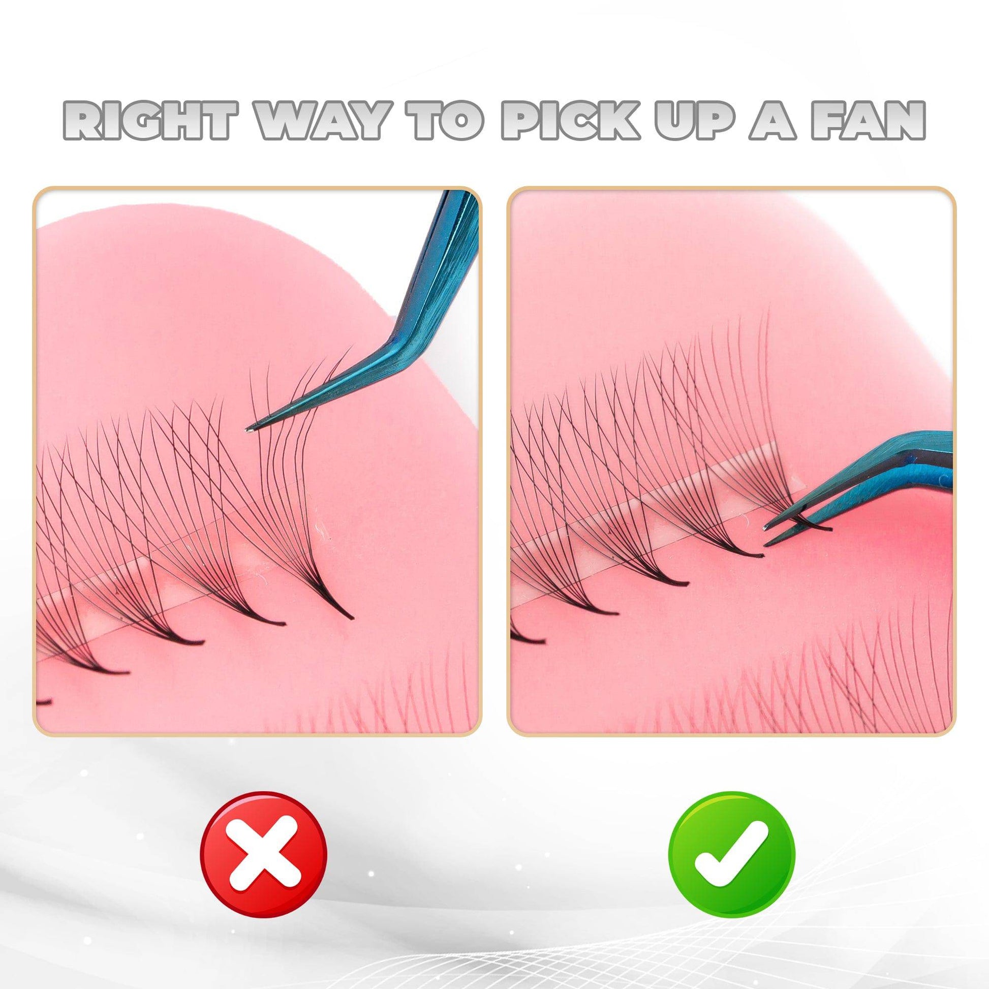 Mix 7in1 | 8D 005 Ultra-speed Promade fans | 1000 fans - GlamorEyelash