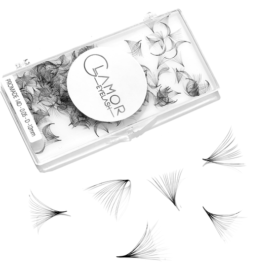 Promade fans loose 14D 0.03 | 500 fans - GlamorEyelash