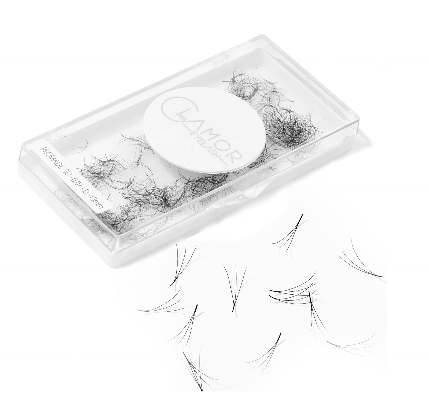 Promade fans loose 3D 0.07, 4D 0.07 ,5D 0.07 | 500 fans - GlamorEyelash