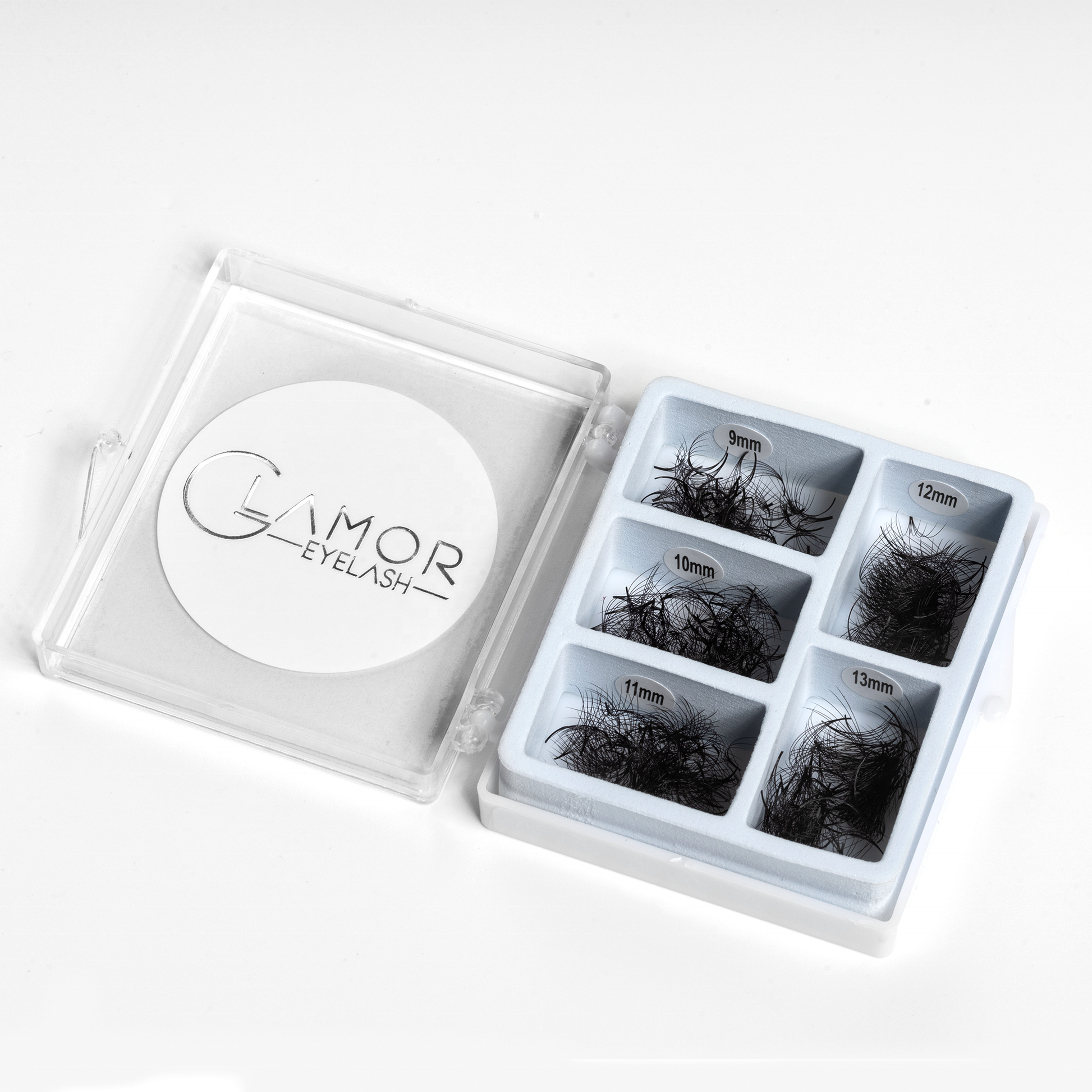 Single box Mix5 in1 | 12D 003, 14D 003, 16D 003 Promade Loose fans | 500 fans - GlamorEyelash