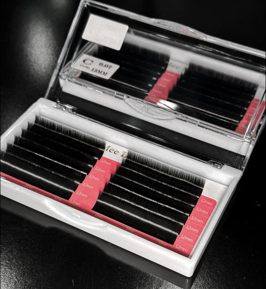 Velvet Super Mink Label Pink Ha Mee 12Line | 0.07mm - GlamorEyelash