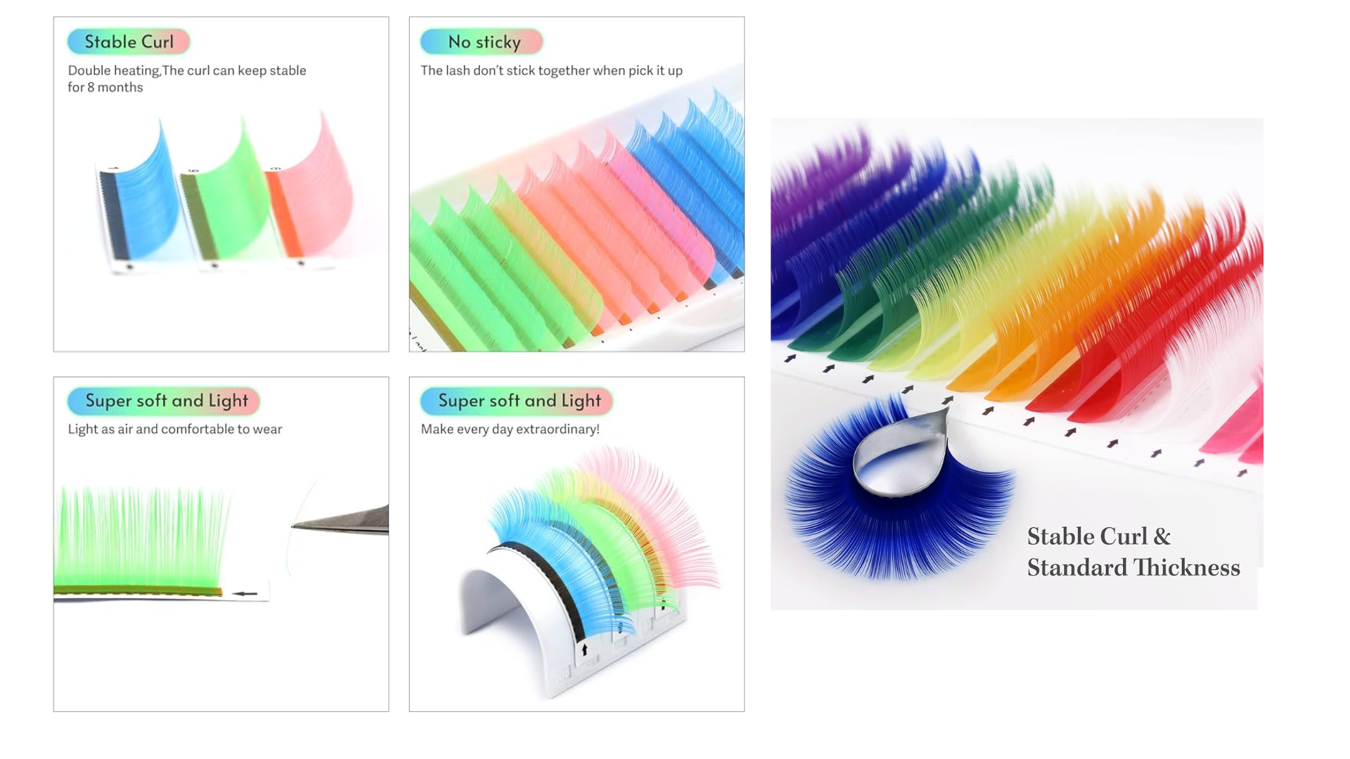 UV neon promade fan lashes – New trend in 2023