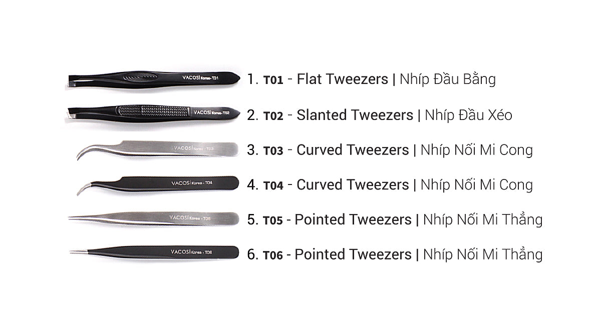 The most popular types of tweezers today
