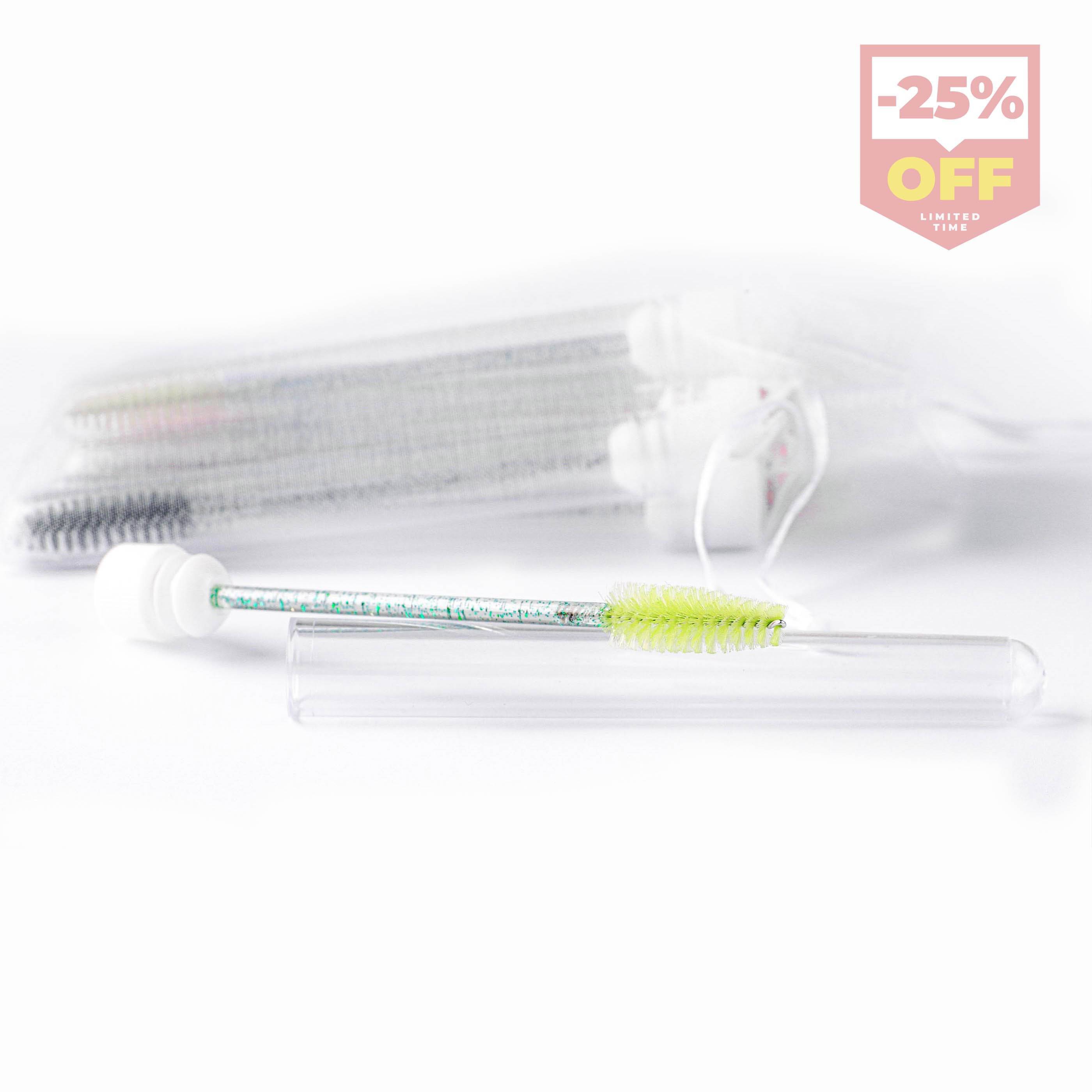 Eyelash Brush Wands (10 tubes) - GlamorEyelash 