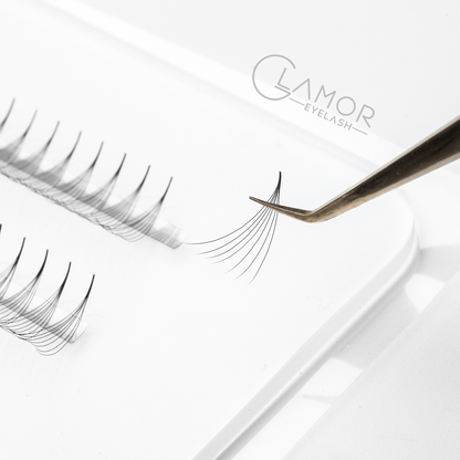 7D Ultra-speed Promade fans GLAMOREYELASH 500 FANS Promade Natural Fans Eyelashes Extensions | Handmade Individual Lashes 0.05mm of Mink Lashes - GlamorEyelash 