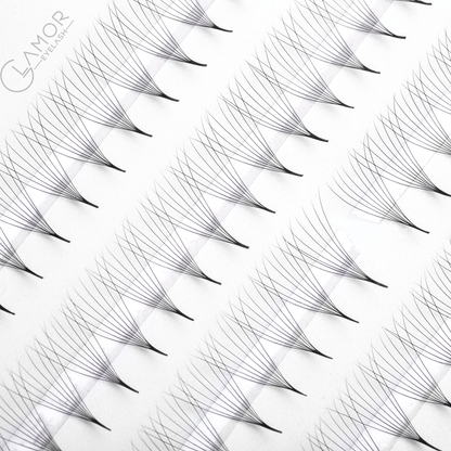 8D Ultra-speed Promade fans GLAMOREYELASH 500 FANS Promade Natural Fans Eyelashes Extensions | Handmade Individual Lashes 0.05mm of Mink Lashes - GlamorEyelash 