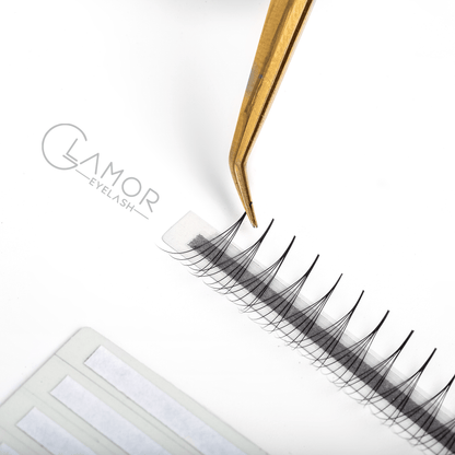 8D Ultra-speed Promade fans GLAMOREYELASH 500 FANS Promade Natural Fans Eyelashes Extensions | Handmade Individual Lashes 0.05mm of Mink Lashes - GlamorEyelash 