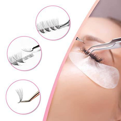 10D Ultra-speed Promade fans GLAMOREYELASH 500 FANS Promade Natural Fans Eyelashes Extensions | Handmade Individual Lashes 0.05mm of Mink Lashes - GlamorEyelash 
