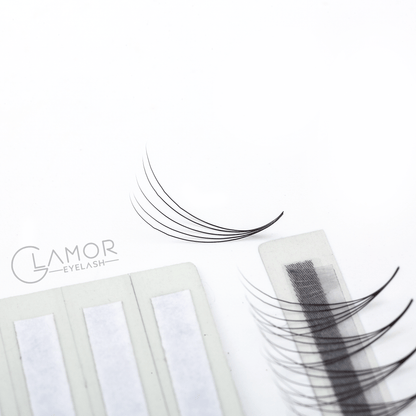 12D Ultra-speed Promade fans GLAMOREYELASH 500 FANS Promade Natural Fans Eyelashes Extensions | Handmade Individual Lashes 0.03mm of Mink Lashes - GlamorEyelash 