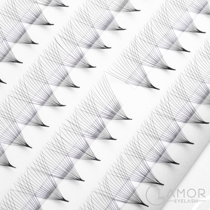 14D Ultra-speed Promade fans GLAMOREYELASH 500 FANS Promade Natural Fans Eyelashes Extensions | Handmade Individual Lashes 0.03mm of Mink Lashes - GlamorEyelash 