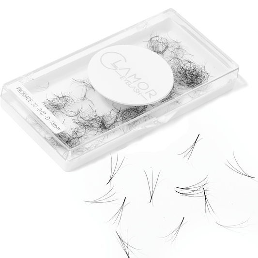 Promade fans loose 3D 0.07 | 500 fans - GlamorEyelash 