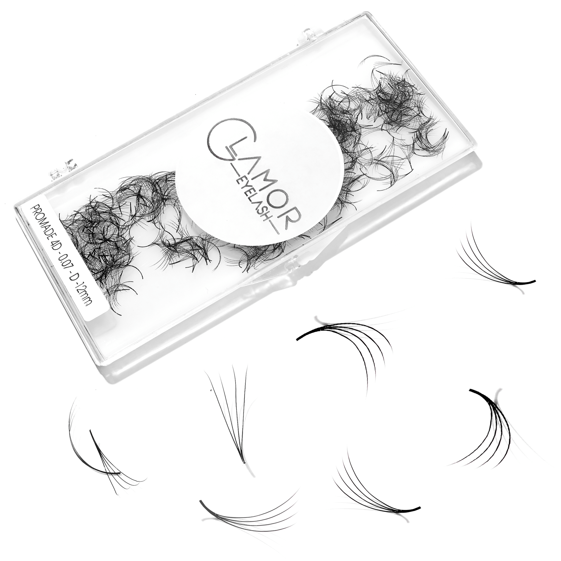 Promade fans loose 4D 0.07 | 500 fans - GlamorEyelash 