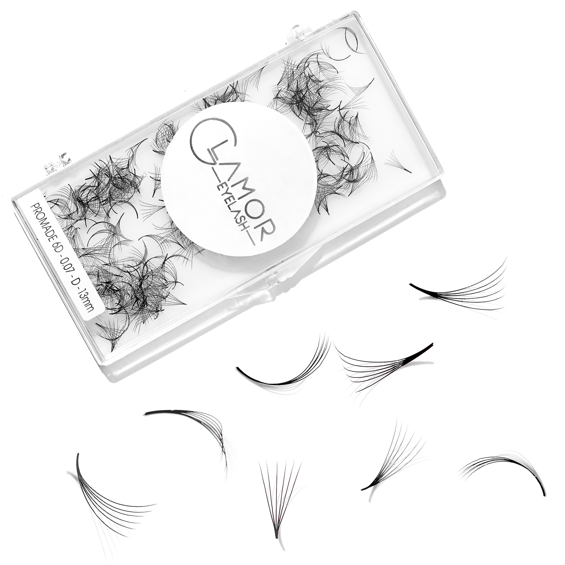 Promade fans loose 6D 0.07 | 500 fans - GlamorEyelash 
