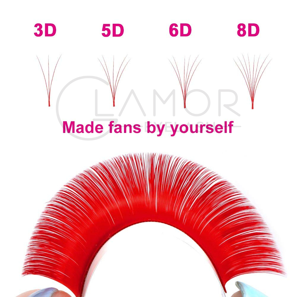 Velvet Super Min Color Red | 0.07mm - GlamorEyelash 