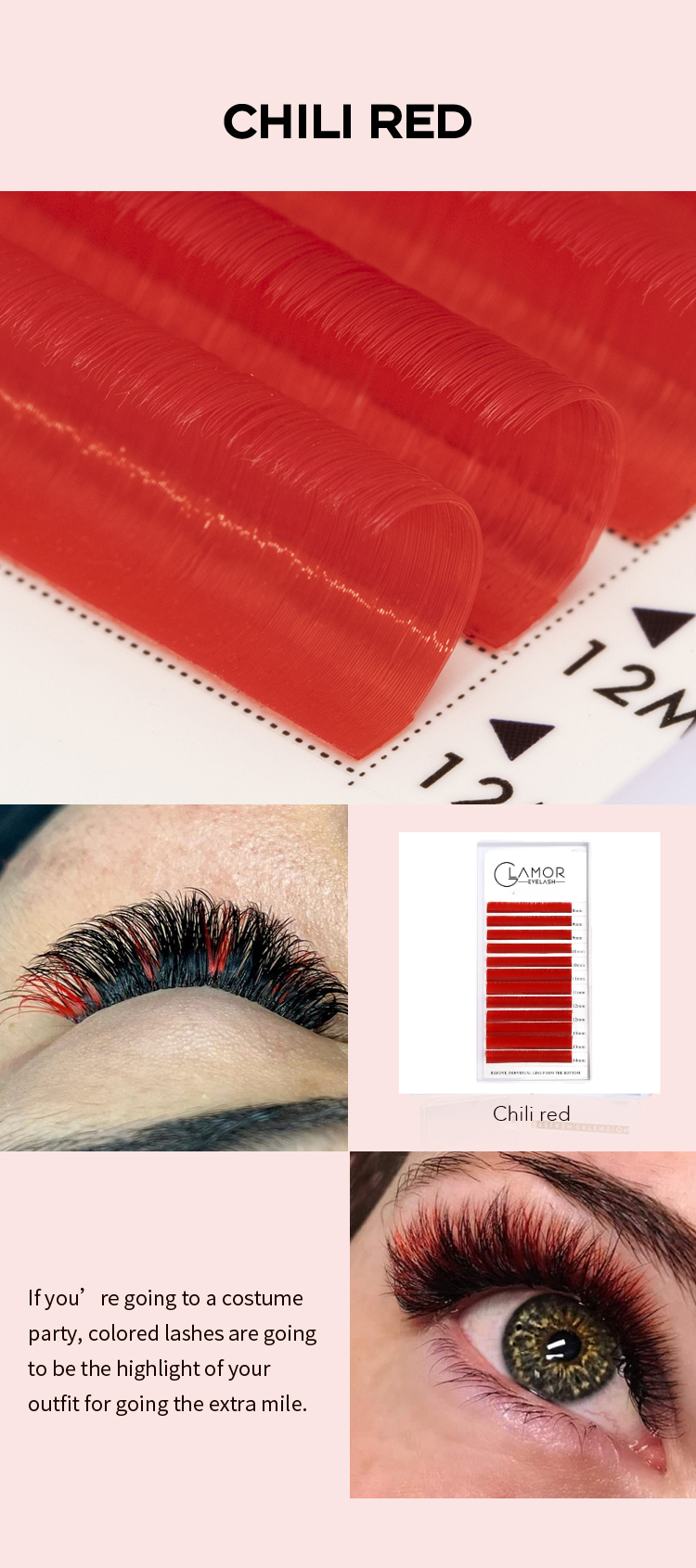 Velvet Super Min Color Red | 0.07mm - GlamorEyelash 